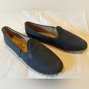 Sabah Navy Blue Suede Shoes Euro Size 40
